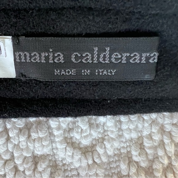 María Calderara Belt Crystal Buckle Black 100% Wool Waist main image 4